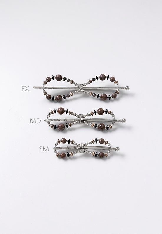 Kristen Flexi Flip with an earthy design made of Brown Jasper and Czech Glass in all three sizes.