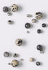 Blue Labradorite, Dalmatian Jasper, and imitation rhodium beads.