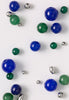 Blue and Green Dolomite with imitation rhodium beads.