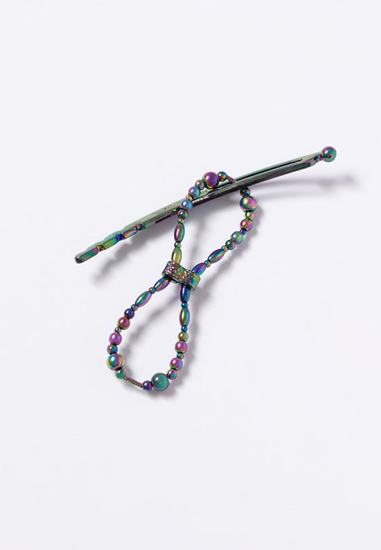 Rainbow Hemalyke Flexi flip hair clip.