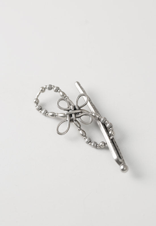 Celtic cross flexi hair clip with assorted antiqued accents.
