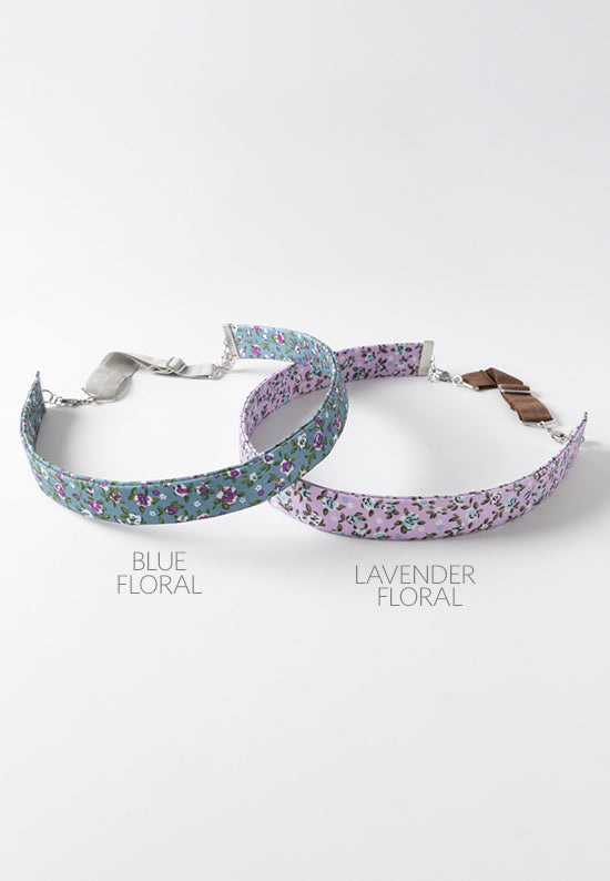 Blue and purple floral hairbands.