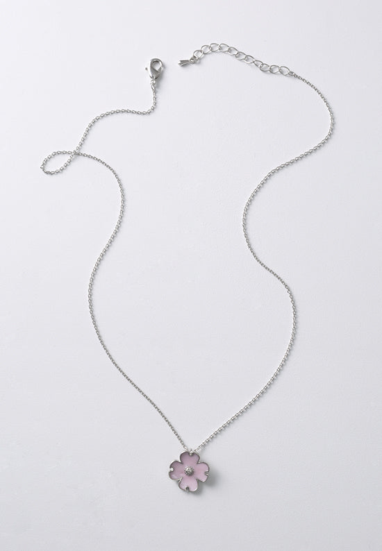 Precious pink Dogwood necklace with a sumptuous bloom.