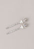 Crystal marquise design in silvertone bobby