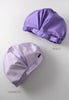 Shower Cap comes in your choice of two beautiful shades of purple with polka dots