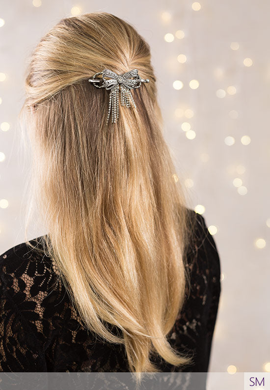 XL White and Gold Lilla Rose hair clip & 2 Upins as a set From Bedhead to Beautiful with Lilla Rose Flexi - Lilla Rose  main image 3