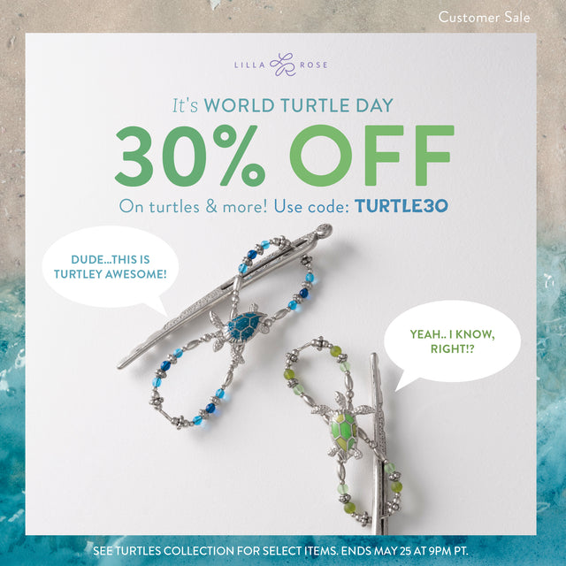 World Turtle Day Sales Graphic - Use code TURTLE30 for 30% off the Turtle Collection!