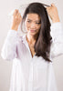 White comb with the Lilla Rose logo.